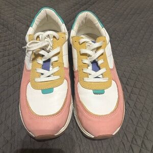 Madewell Pink and White Sneakers